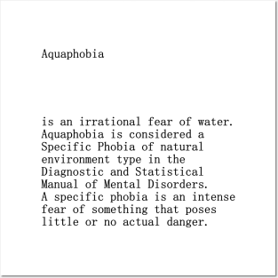 Aquaphobia definition title Posters and Art